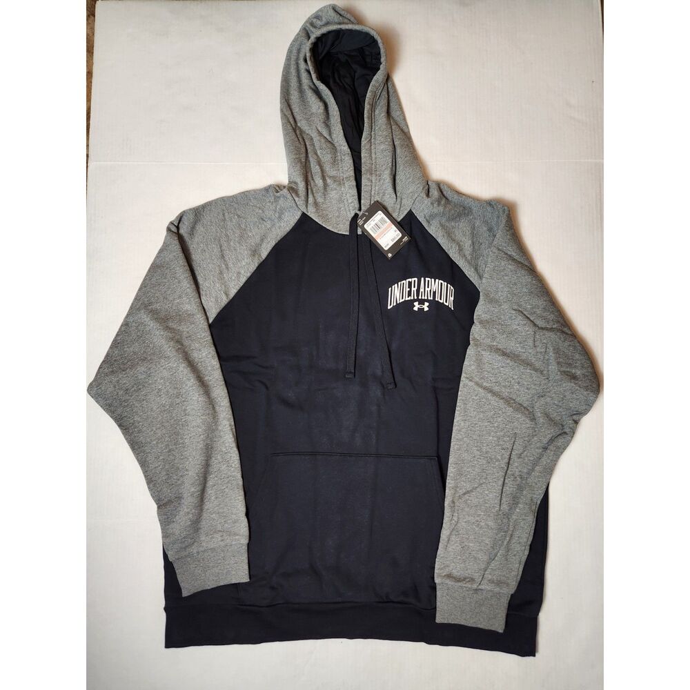 Under Armour Men’s Colorblock Hoodie XXL 2XL Black Grey